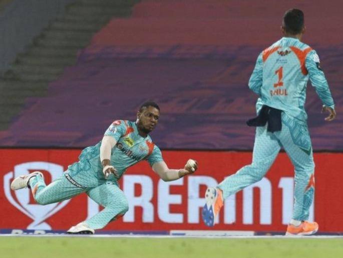 IPL 2022 LSG vs KKR Live Update : Unbelievable - breathtaking - That Evin Lewis mind-blowing one handed catch turned the match, Watch Video  | Evin Lewis IPL 2022 LSG vs KKR Live Update : अविश्वसनीय; एव्हिन लुईसने टिपला अफलातून झेल अन् KKR ने गमावला हातचा सामना, Video 