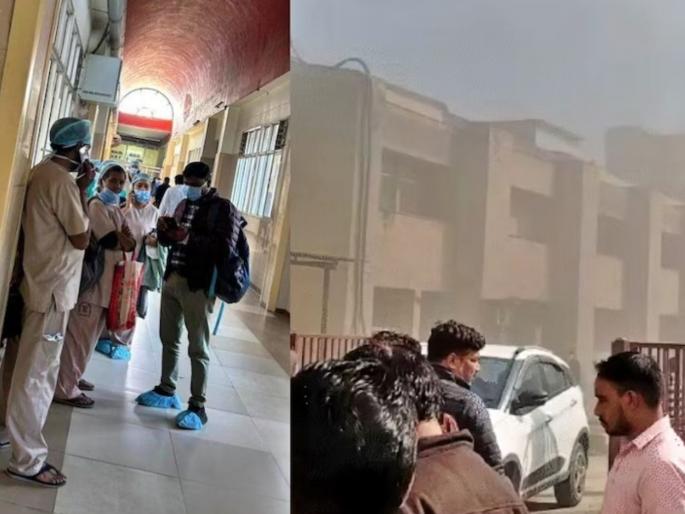 lucknow fire broke out pgi hospital due- to ventilator explosion in operation theatre | भयंकर! लखनौच्या PGI ऑपरेशन थिएटरला भीषण आग; दोघांचा मृत्यू lucknow fire broke out pgi hospital due- to ventilator explosion in operation theatre | भयंकर! लखनौच्या PGI ऑपरेशन थिएटरला भीषण आग; दोघांचा मृत्यू