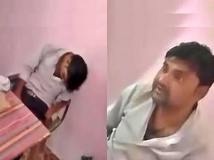 government school teacher video viral drunk inside class room and fell asleep chair | संतापजनक! दारूच्या नशेत सरकारी शाळेत आला शिक्षक; खुर्चीत बसला अन्...