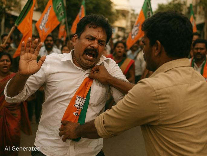 Maharashtra Crime: Life-threatening attack on BJP candidate while campaigning; First verbal argument, abuse and... | Maharashtra Crime: प्रचार करत असतानाच भाजप उमेदवारावर जीवघेणा हल्ला; अनिकेत नाकाडेंसोबत काय घडलं? Maharashtra Crime: Life-threatening attack on BJP candidate while campaigning; First verbal argument, abuse and... | Maharashtra Crime: प्रचार करत असतानाच भाजप उमेदवारावर जीवघेणा हल्ला; अनिकेत नाकाडेंसोबत काय घडलं?