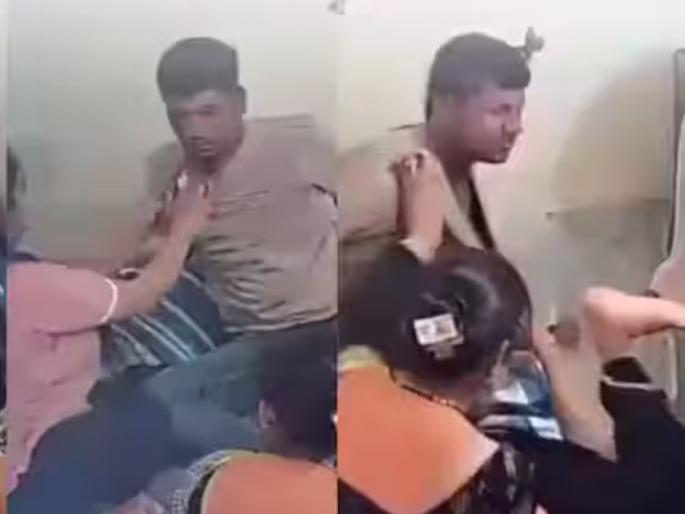satna viral video of woman beating husband lokesh majhi now harshita raikwar apologize | "मी पुन्हा अशी चूक करणार नाही, असं केलं तर..."; नवऱ्याला मारणाऱ्या बायकोने मागितली माफी satna viral video of woman beating husband lokesh majhi now harshita raikwar apologize | "मी पुन्हा अशी चूक करणार नाही, असं केलं तर..."; नवऱ्याला मारणाऱ्या बायकोने मागितली माफी
