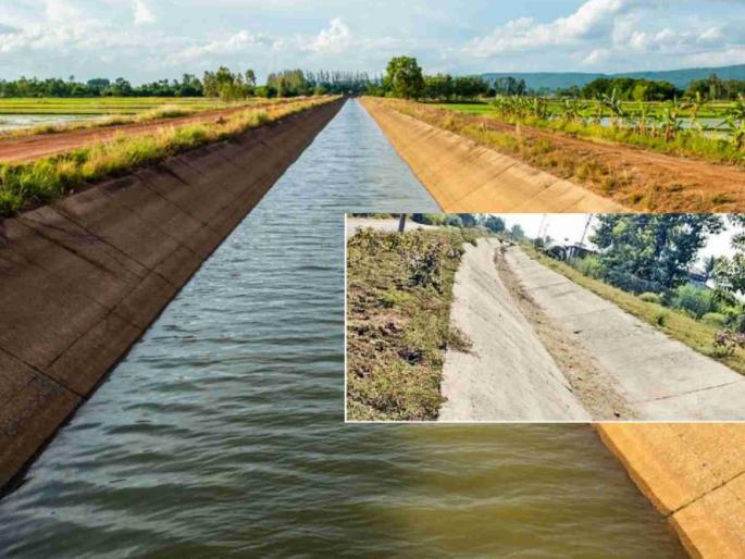 Break the canal cement lining works in six months! | सहा महिन्यातच कालवा सिमेंट अस्तरीकरणाच्या कामांना भेगा ! Break the canal cement lining works in six months! | सहा महिन्यातच कालवा सिमेंट अस्तरीकरणाच्या कामांना भेगा !
