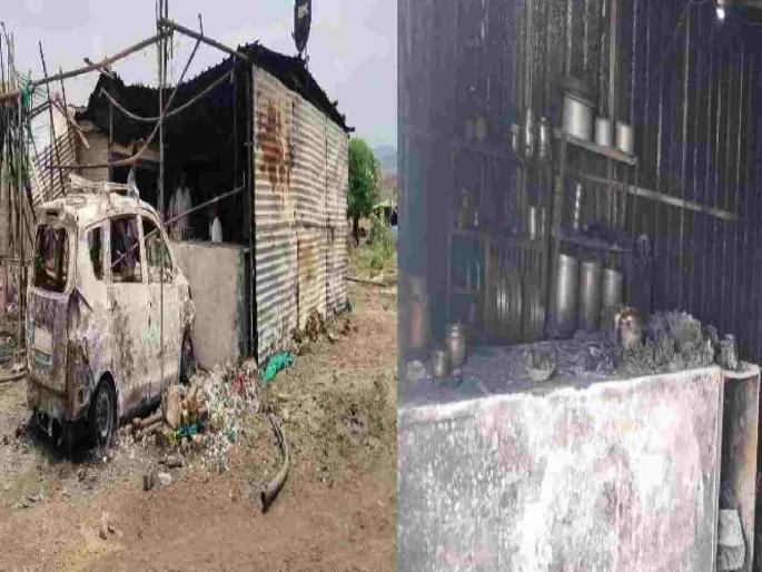 Revenge for exposing sand smuggling – vehicles, including a dhaba, and cash seized! | रेती तस्करी उघड केल्याचा सूड ; ढाब्यासह वाहनं, रोकड केली खाक!