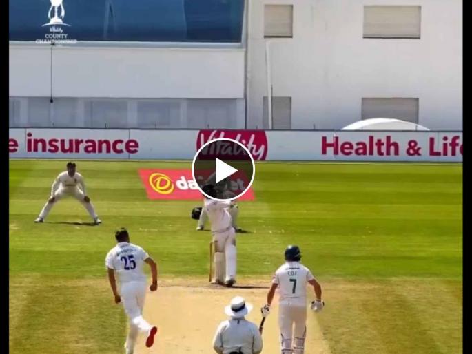43 RUNS IN ONE OVER! Leicestershire's Louis Kimber smashes a record over against Ollie Robinson, most runs off an over in County Championship's 134 year history, Video  | एका षटकात ४३ धावा! इंग्लंडच्या गोलंदाजाची धुलाई; १३४ वर्षांच्या इतिहासातील महागडे षटक