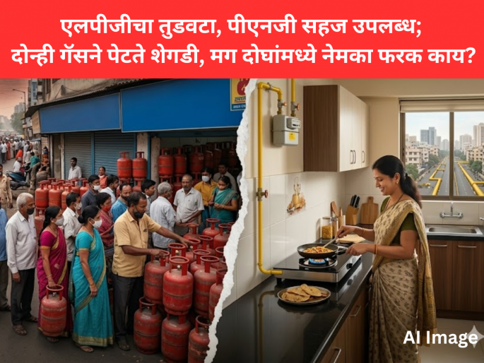 LPG vs PNG: LPG shortage, PNG is easily available; Both gases burn the grill, so what is the exact difference between the two? | LPG vs PNG: एलपीजीचा तुडवटा, पीएनजी सहज उपलब्ध; दोन्ही गॅसने पेटते शेगडी, मग दोघांमध्ये नेमका फरक काय? LPG vs PNG: LPG shortage, PNG is easily available; Both gases burn the grill, so what is the exact difference between the two? | LPG vs PNG: एलपीजीचा तुडवटा, पीएनजी सहज उपलब्ध; दोन्ही गॅसने पेटते शेगडी, मग दोघांमध्ये नेमका फरक काय?