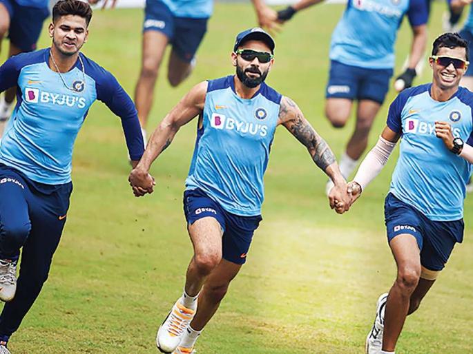 An equalizer against Australia at Wankhede Stadium today; Huge army ready | वानखेडे स्टेडियमवर आज होणार ऑस्ट्रेलियाविरुद्ध तुल्यबळ लढत; विराट सेना सज्ज An equalizer against Australia at Wankhede Stadium today; Huge army ready | वानखेडे स्टेडियमवर आज होणार ऑस्ट्रेलियाविरुद्ध तुल्यबळ लढत; विराट सेना सज्ज