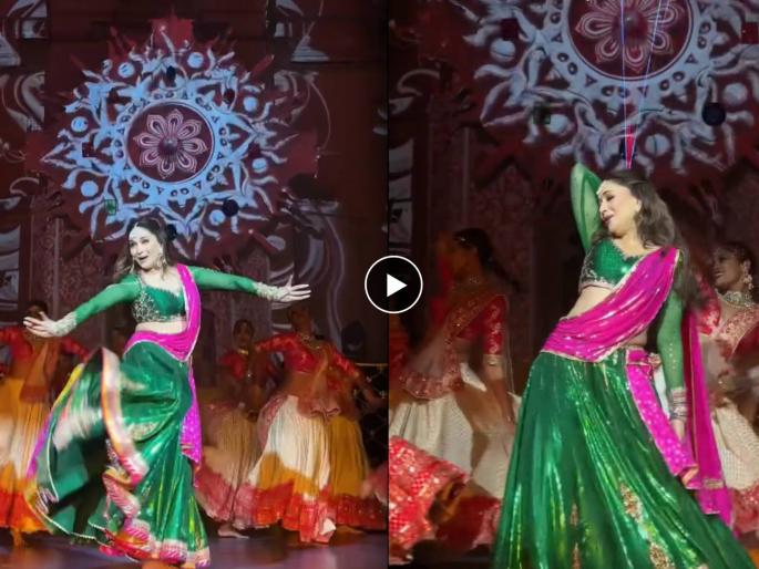 madhuri dixit dance on dola re dola song in udaipur grand wedding watch video | उदयपूरच्या ग्रँड वेडिंगमध्ये माधुरी दीक्षितचा 'डोला रे डोला' गाण्यावर अफलातून डान्स, व्हिडीओ व्हायरल