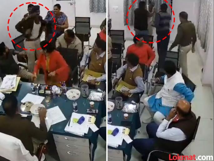 Madhya Pradesh BJP leader threatened to take off uniform ASI tore it in front of TI | VIDEO: "तुझी वर्दी उतरवेन"; भाजप नेत्याच्या धमकीनंतर पोलीस अधिकाऱ्याने फाडले कपडे Madhya Pradesh BJP leader threatened to take off uniform ASI tore it in front of TI | VIDEO: "तुझी वर्दी उतरवेन"; भाजप नेत्याच्या धमकीनंतर पोलीस अधिकाऱ्याने फाडले कपडे