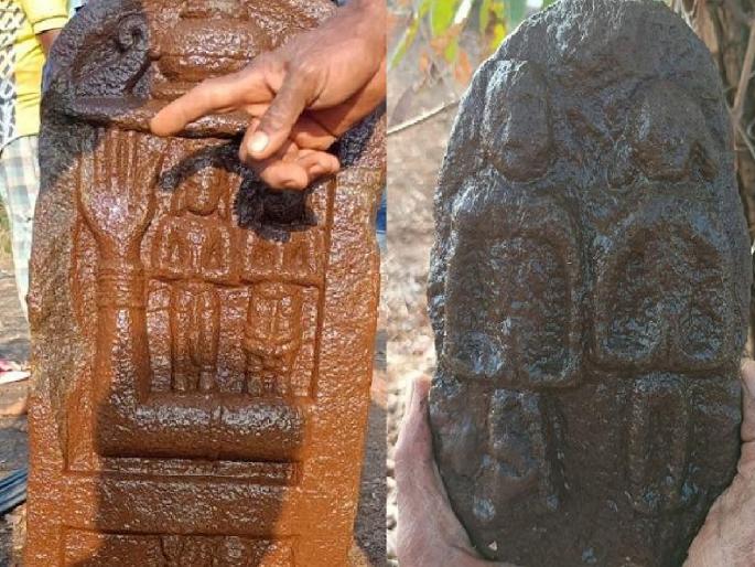 Ancient idols found in excavations at Mandangad Ratnagiri district | Ratnagiri: मंडणगडात खोदकामात सापडल्या पुरातन मूर्ती, टाकेश्वर मंदिराच्या इमारतीचे नूतनीकरण Ancient idols found in excavations at Mandangad Ratnagiri district | Ratnagiri: मंडणगडात खोदकामात सापडल्या पुरातन मूर्ती, टाकेश्वर मंदिराच्या इमारतीचे नूतनीकरण