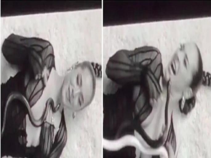 actress singer Maeta gets bite by snake video goes viral | Viral Video: शुटिंगदरम्यान अभिनेत्रीला चावला साप, सर्पदंशाचा ती घटना कॅमेऱ्यात कैद actress singer Maeta gets bite by snake video goes viral | Viral Video: शुटिंगदरम्यान अभिनेत्रीला चावला साप, सर्पदंशाचा ती घटना कॅमेऱ्यात कैद