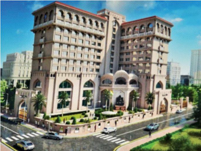 12-storey handsome Maharashtra Bhavan to be erected in Navi Mumbai, presentation of planned architecture, train of well-equipped facilities | नवी मुंबईत उभे राहणार 12 मजल्यांचे देखणे महाराष्ट्र भवन, नियोजित वास्तूचे सादरीकरण, सुसज्ज सुविधांची रेलचेल 12-storey handsome Maharashtra Bhavan to be erected in Navi Mumbai, presentation of planned architecture, train of well-equipped facilities | नवी मुंबईत उभे राहणार 12 मजल्यांचे देखणे महाराष्ट्र भवन, नियोजित वास्तूचे सादरीकरण, सुसज्ज सुविधांची रेलचेल