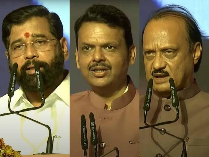 Maharashtra CM Oath Ceremony Devendra Fadnavis is the new Chief Minister of Maharashtra for the third time! Eknath Shinde, Ajit Pawar will take oath as Deputy Chief Minister  | 'देवेंद्र 3.0' ची सुरुवात! देवेंद्र फडणवीसांनी घेतली मुख्यमंत्रिपदाची शपथ; शिंदे-अजितदादा उपमुख्यमंत्री