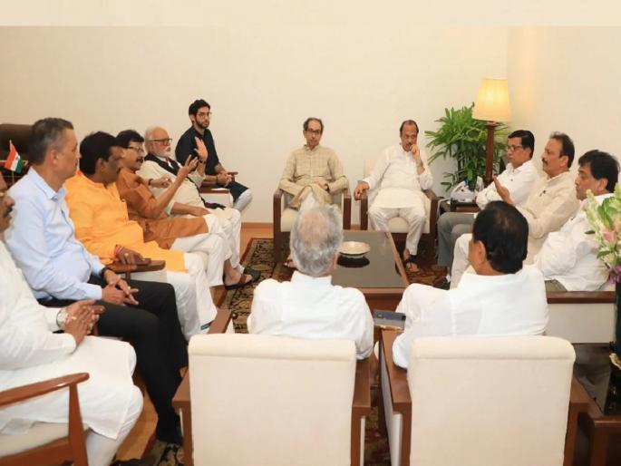 leaders of Mahavikas Aghadi will hold a meeting at Ajit Pawar's bungalow | राजकीय हालचालींना वेग! अजित पवारांच्या बंगल्यावर 'मविआ'ची आठवड्यात दुसऱ्यांदा बैठक leaders of Mahavikas Aghadi will hold a meeting at Ajit Pawar's bungalow | राजकीय हालचालींना वेग! अजित पवारांच्या बंगल्यावर 'मविआ'ची आठवड्यात दुसऱ्यांदा बैठक