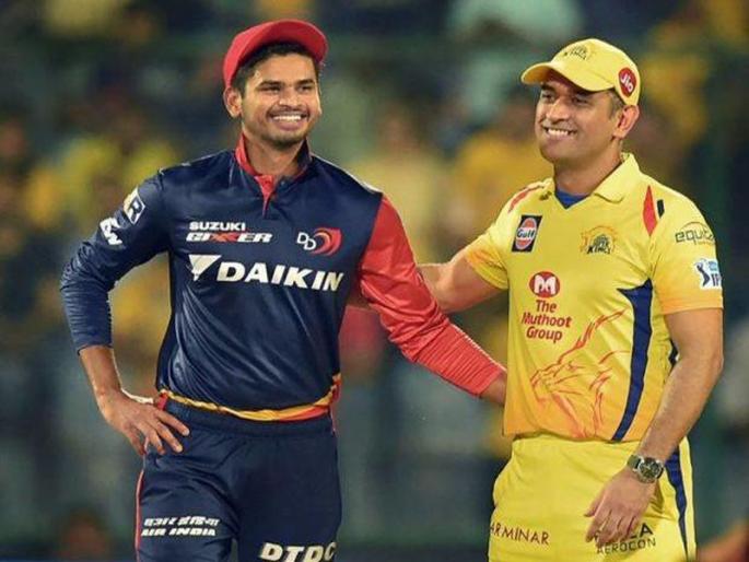 ipl 2018 time table schedule team list players delhi daredevil captain shreyas iyer toss coin and csk captain ms dhoni started aughing | IPL 2018: श्रेयस अय्यरनं 'असा' उडवला टॉस, धोनीला हसू आवरेना!