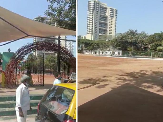 Shiv Sena forgets Gandhiji's nameplate on Worli ground, BJP alleges | वरळी मैदानावरील गांधीजींच्या नामफलकाचा शिवसेनेला विसर, भाजपचा आरोप Shiv Sena forgets Gandhiji's nameplate on Worli ground, BJP alleges | वरळी मैदानावरील गांधीजींच्या नामफलकाचा शिवसेनेला विसर, भाजपचा आरोप