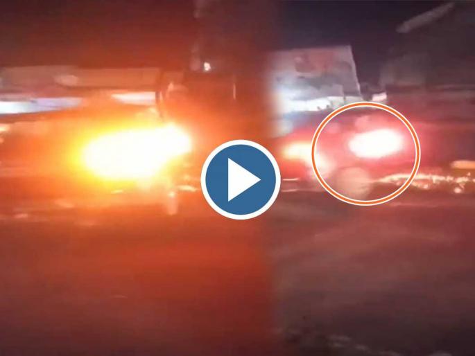 Accident Video: Samajwadi Party district president's car rammed for half a kilometer, truck driver in police custody in mainpuri UP | Accident Video: घात की अपघात... समाजवादी पक्षाच्या जिल्हाध्यक्षांच्या कारला अर्धा किलोमीटर रेटले