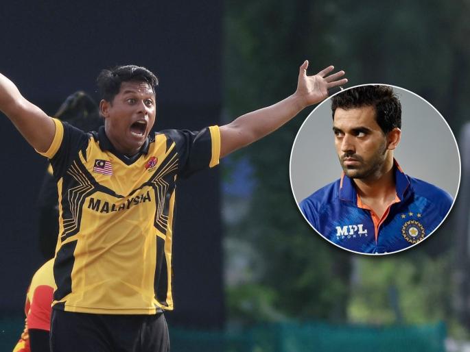 History! Malaysia seamer Syazrul Ezat Idrus recorded the first seven-wicket haul in a Men's T20I in ICC Men’s T20 World Cup 2024 Asia Regional Qualifier B tournament, China 23 All Out (11.2) | वर्ल्ड रेकॉर्ड! मलेशियन गोलंदाजांने दीपक चहरचा विक्रम मोडला; ट्वेंटी-२०त प्रतिस्पर्धी संघ २३ धावांत गुंडाळला