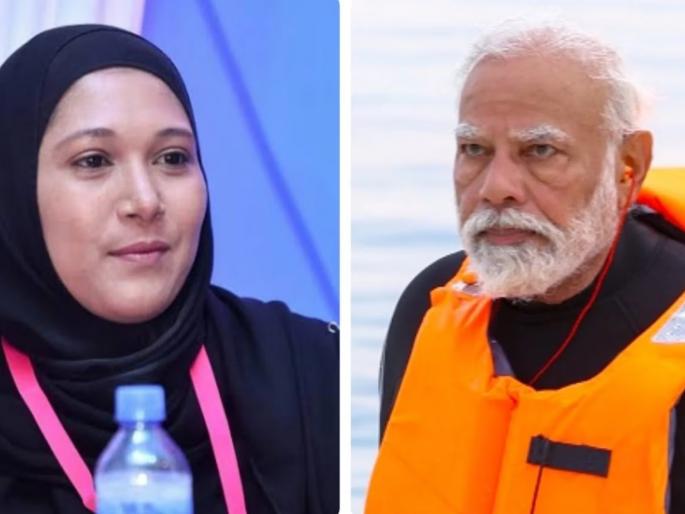 Maldives government has suspended Minister Mariyam Shiuna for making defamatory remarks about Prime Minister Narendra Modi | PM मोंदींबद्दल मानहानीकारक वक्तव्य भोवलं; मालदीव सरकारने तीन मंत्र्यांची केली हकालपट्टी Maldives government has suspended Minister Mariyam Shiuna for making defamatory remarks about Prime Minister Narendra Modi | PM मोंदींबद्दल मानहानीकारक वक्तव्य भोवलं; मालदीव सरकारने तीन मंत्र्यांची केली हकालपट्टी