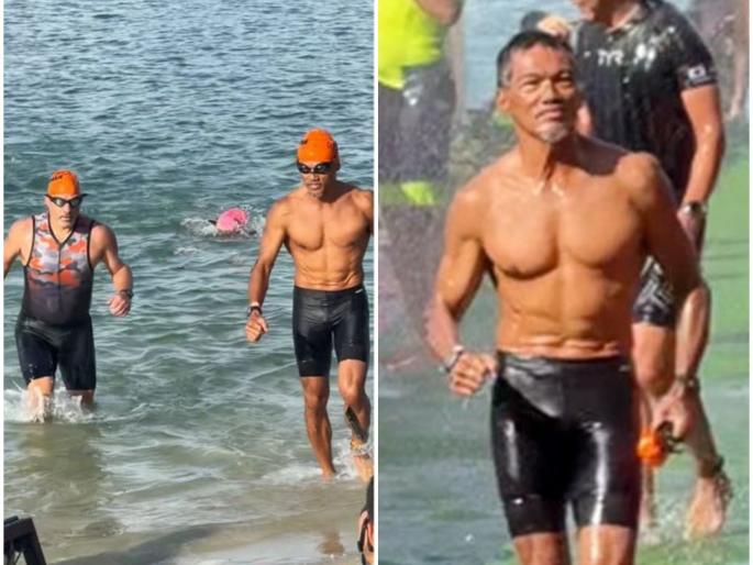 Malaysian 61 year old dad complete 225km triathlon 15 hours | ६१ वर्षीय मलेशिअन व्यक्तीनं १५ तासात पूर्ण केली २२५ किलोमीटरची ट्रायथलॉन