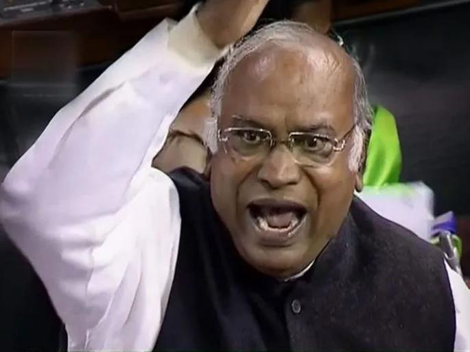 "Shut up, shut up, ... shut up" Mallikarjun Kharge lashed out at BJP MP Neeraj Shekhar in Rajya Sabha, why? | "चूप, चूप, चूप... गप्प बस’’ राज्यसभेत मल्लिकार्जुन खर्गे भाजपा खासदारावर भडकले, कारण काय?  "Shut up, shut up, ... shut up" Mallikarjun Kharge lashed out at BJP MP Neeraj Shekhar in Rajya Sabha, why? | "चूप, चूप, चूप... गप्प बस’’ राज्यसभेत मल्लिकार्जुन खर्गे भाजपा खासदारावर भडकले, कारण काय?