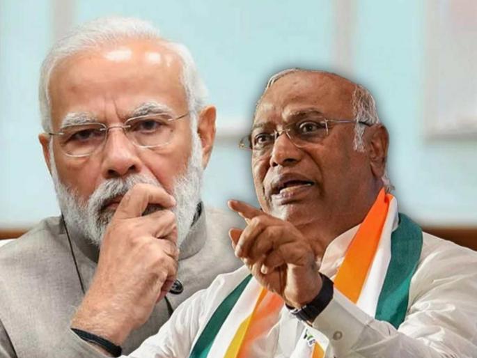Congress Mallikarjun Kharge angry on PM Narendra Modi say on Kargil Vijay Diwas speech | "इथेही राजकारण"; कारगिलमध्ये पंतप्रधान मोदींनी केलेल्या भाषणावरुन काँग्रेसची नाराजी Congress Mallikarjun Kharge angry on PM Narendra Modi say on Kargil Vijay Diwas speech | "इथेही राजकारण"; कारगिलमध्ये पंतप्रधान मोदींनी केलेल्या भाषणावरुन काँग्रेसची नाराजी
