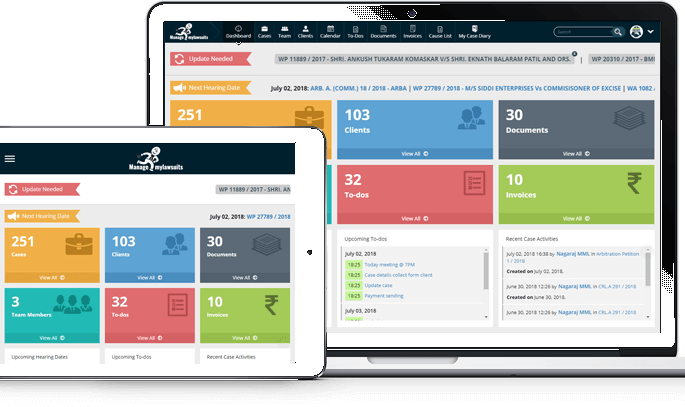For the pursuit of court cases, 'Manage My Law Suite' | न्यायालयीन प्रकरणांच्या पाठपुराव्यासाठी ‘मॅनेज माय लॉ सुट’ For the pursuit of court cases, 'Manage My Law Suite' | न्यायालयीन प्रकरणांच्या पाठपुराव्यासाठी ‘मॅनेज माय लॉ सुट’