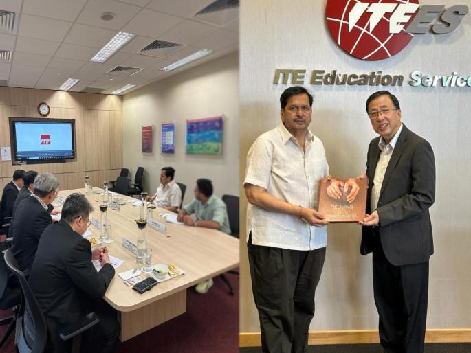 Singapore pattern for skill development of youth in the state mangal prabhat lodha's study tour in ITEES | राज्यातील तरूणांच्या कौशल्य विकासासाठी सिंगापूर पॅटर्न? लोढा यांचा ITEES मध्ये अभ्यास दौरा Singapore pattern for skill development of youth in the state mangal prabhat lodha's study tour in ITEES | राज्यातील तरूणांच्या कौशल्य विकासासाठी सिंगापूर पॅटर्न? लोढा यांचा ITEES मध्ये अभ्यास दौरा