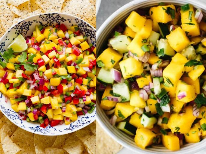 How to make mango salsa: Eat mango salsa as a salad for dinner or as an evening snack. | Fresh Mango Salsa Recipe : आंब्याचा सिझन संपण्यापूर्वी करा मँगो साल्सा, आंब्याची मस्त रेसिपी