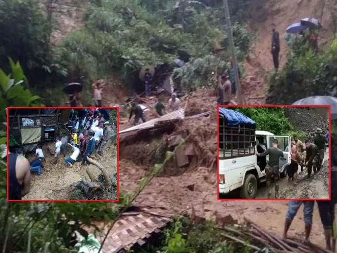 Big news! Manipur Landslide; Seven territorial army Jawans dead while many injured, rescue operation going on | मोठी बातमी! आर्मी कॅंपवर भूस्खलन, 7 जवानांचा मृत्यू तर 30 ते 40 अजूनही मातीखाली अडकले Big news! Manipur Landslide; Seven territorial army Jawans dead while many injured, rescue operation going on | मोठी बातमी! आर्मी कॅंपवर भूस्खलन, 7 जवानांचा मृत्यू तर 30 ते 40 अजूनही मातीखाली अडकले