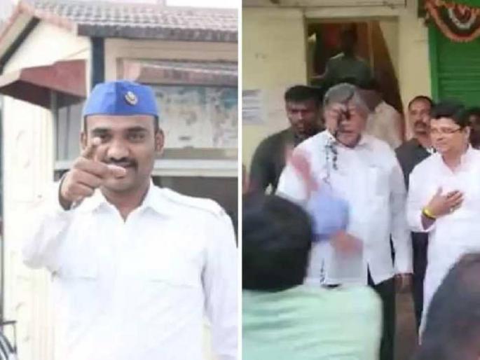 We do not support protest but we respect people says Manoj Garbade who threw Ink on BJP Minister Chandrakant Patil | "शाईफेकीचे समर्थन करत नाही, आम्ही जनतेचा सन्मान करतो" We do not support protest but we respect people says Manoj Garbade who threw Ink on BJP Minister Chandrakant Patil | "शाईफेकीचे समर्थन करत नाही, आम्ही जनतेचा सन्मान करतो"