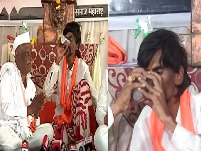 maratha reservation manoj jarange patil drink water after maratha community people request | "आता पाणी पितोय, पण...", आंदोलकांच्या आग्रहाखातर मनोज जरांगेंनी घेतला पाण्याचा घोट 