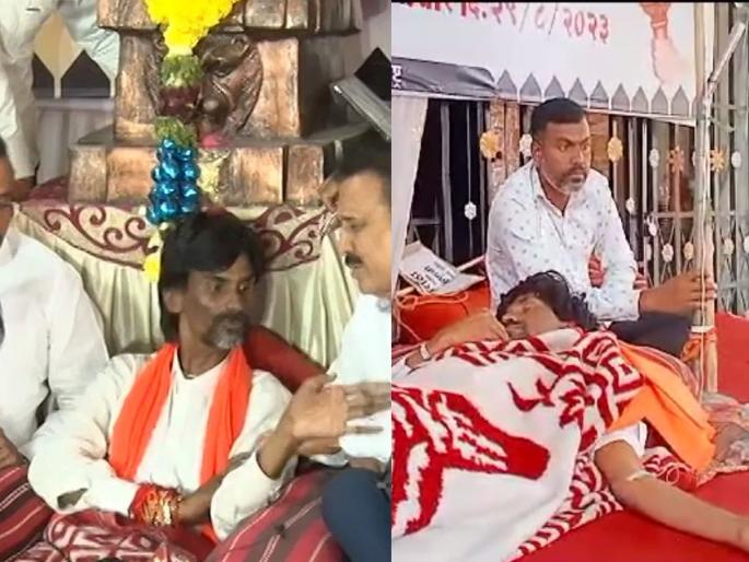 Maratha reservation agitation Jalana! Manoj Jarange Patil's health update; Started treatment with saline | मराठा आंदोलनाबाबत मोठी अपडेट! जरांगे पाटलांची प्रकृती काहीशी खालावली; सलाईनद्वारे उपचार सुरू Maratha reservation agitation Jalana! Manoj Jarange Patil's health update; Started treatment with saline | मराठा आंदोलनाबाबत मोठी अपडेट! जरांगे पाटलांची प्रकृती काहीशी खालावली; सलाईनद्वारे उपचार सुरू
