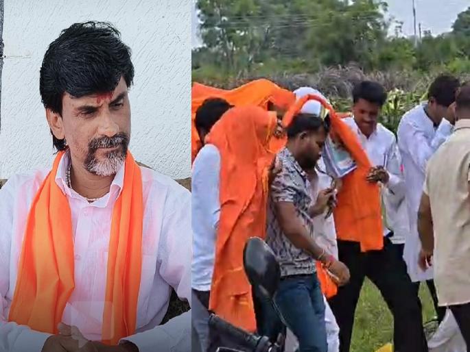 Manoj Jarange Patil: Bees attack in Manoj Jarange's meeting, colleagues save Patil by putting on masks | मनोज जरांगेंच्या बैठकीत मधमाशांचा हल्ला, सहकाऱ्यांनी अंगावर उपरणी टाकून पाटलांना वाचवलं Manoj Jarange Patil: Bees attack in Manoj Jarange's meeting, colleagues save Patil by putting on masks | मनोज जरांगेंच्या बैठकीत मधमाशांचा हल्ला, सहकाऱ्यांनी अंगावर उपरणी टाकून पाटलांना वाचवलं