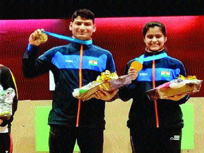 World Cup shooting: Manu Bhakar's double-bang, Om Prakash won another gold medal | विश्वचषक नेमबाजी : मनू भाकरचा डबल धमाका, ओम प्रकाशसह जिंकले दुसरे सुवर्णपदक World Cup shooting: Manu Bhakar's double-bang, Om Prakash won another gold medal | विश्वचषक नेमबाजी : मनू भाकरचा डबल धमाका, ओम प्रकाशसह जिंकले दुसरे सुवर्णपदक