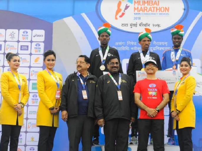 Ethiopian flag marathon in Mumbai Maratha; | मुंबई मॅरेथॉमध्ये इथियोपियाचा झेंडा फडकला, भारतीय गटामध्ये सेनादलाचा दबदबा Ethiopian flag marathon in Mumbai Maratha; | मुंबई मॅरेथॉमध्ये इथियोपियाचा झेंडा फडकला, भारतीय गटामध्ये सेनादलाचा दबदबा