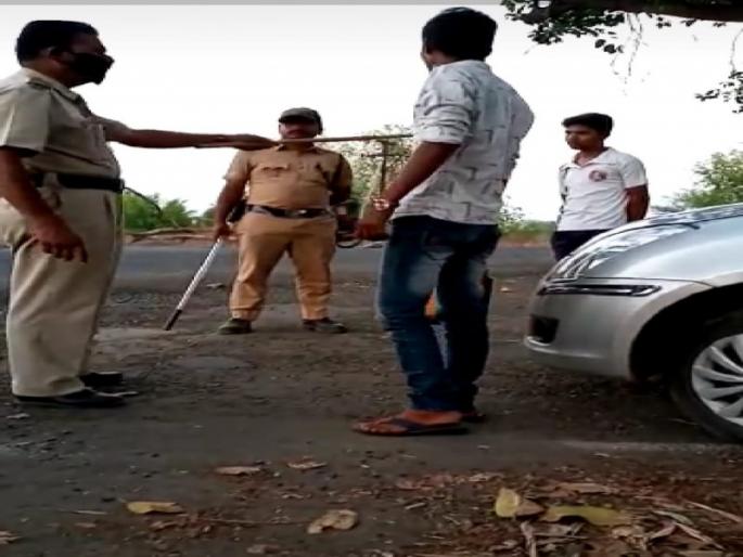 Policeman brutally assaulted by young man who going to tifin for elderly parents; Events at Avsari Budruk | आई वडिलांना शेतात डबा घेऊन जाणाऱ्या तरुणाला पोलीस कर्मचाऱ्याची अमानुष मारहाण; अवसरी बुद्रुक येथील घटना