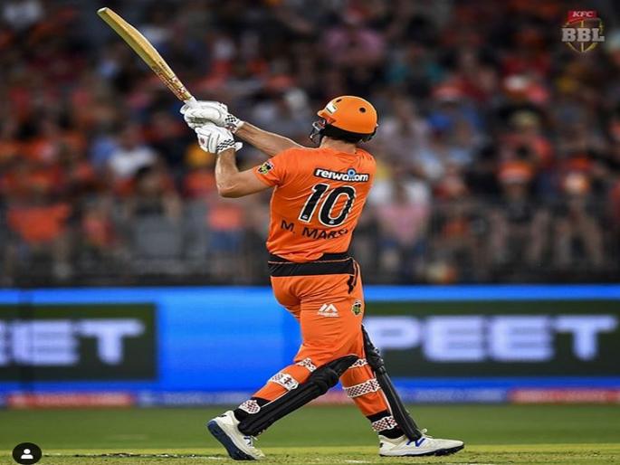 Perth Scorchers Mitchell Marsh finishes with an unbeaten 93 off 41; eight 6s and three 4s in BBL09 | सनरायझर्स हैदराबादच्या फलंदाजाची 226.82च्या स्ट्राईक रेटनं फटकेबाजी; 8 षटकारांची आतषबाजी