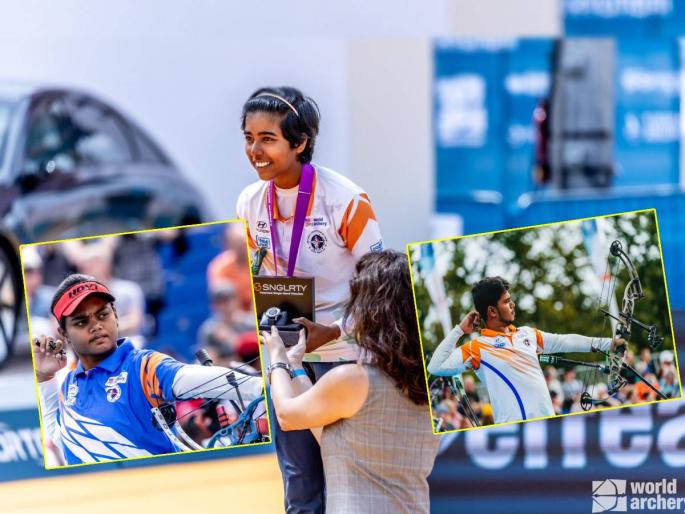 Master blaster Sachin Tendulkar says Jyothi, Aditi swami, Parneet, Ojas and Jyothi have made India proud in Berlin by winning medals in World Archery Championship 2023 | बर्लिनमध्ये आपल्या देशाचा गौरव! भारताच्या 'सोनेरी' शिलेदारांना सचिन तेंडुलकरचा कडक सॅल्युट   Master blaster Sachin Tendulkar says Jyothi, Aditi swami, Parneet, Ojas and Jyothi have made India proud in Berlin by winning medals in World Archery Championship 2023 | बर्लिनमध्ये आपल्या देशाचा गौरव! भारताच्या 'सोनेरी' शिलेदारांना सचिन तेंडुलकरचा कडक सॅल्युट