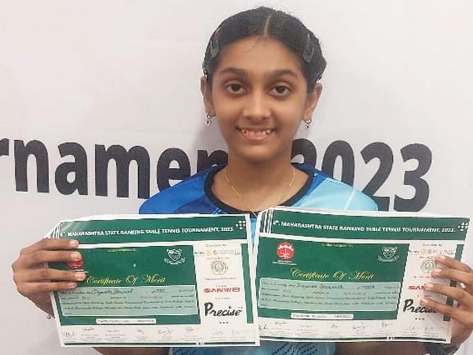 Divyansha Bhowmik from Mumbai suburb won the table tennis tournament | मुलींमध्ये दिव्यांशी भौमिकला दुहेरी मुकूट तर कुशल चोपडाही विजयी Divyansha Bhowmik from Mumbai suburb won the table tennis tournament | मुलींमध्ये दिव्यांशी भौमिकला दुहेरी मुकूट तर कुशल चोपडाही विजयी