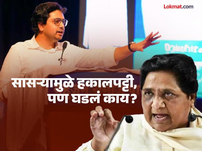 mayawati takes big decision akash anand expelled from bsp | मायावतींचा मोठा निर्णय! स्वतःच्या भाच्याचीच पक्षातून केली हकालपट्टी, कारणही सांगितलं mayawati takes big decision akash anand expelled from bsp | मायावतींचा मोठा निर्णय! स्वतःच्या भाच्याचीच पक्षातून केली हकालपट्टी, कारणही सांगितलं