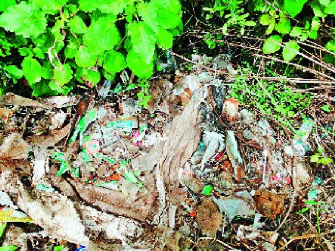 Dangerous medical waste on the streets | धोकादायक वैद्यकीय कचरा रस्त्यावर, ग्रामस्थांच्या आरोग्याशी खेळ Dangerous medical waste on the streets | धोकादायक वैद्यकीय कचरा रस्त्यावर, ग्रामस्थांच्या आरोग्याशी खेळ