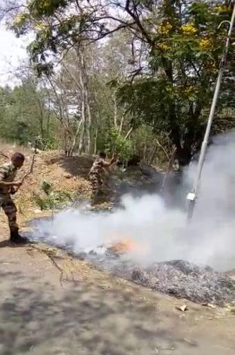 Fire in the medical area of Nagpur: Due to fire extinguishing in time, the accident was avoided | नागपुरातील मेडिकल परिसरात आग : वेळीच आग विझविल्याने दुर्घटना टळली