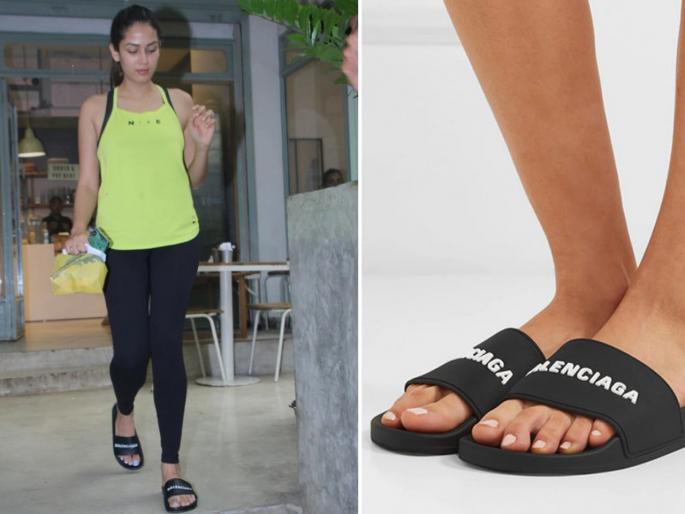 Mira rajputs black pool slides costs 35 thousand rupess | मीरा राजपूतच्या ब्रँडेड स्लीप ऑनची किंमत ऐकून तुम्हालाही आश्चर्याचा धक्का बसेल! Mira rajputs black pool slides costs 35 thousand rupess | मीरा राजपूतच्या ब्रँडेड स्लीप ऑनची किंमत ऐकून तुम्हालाही आश्चर्याचा धक्का बसेल!