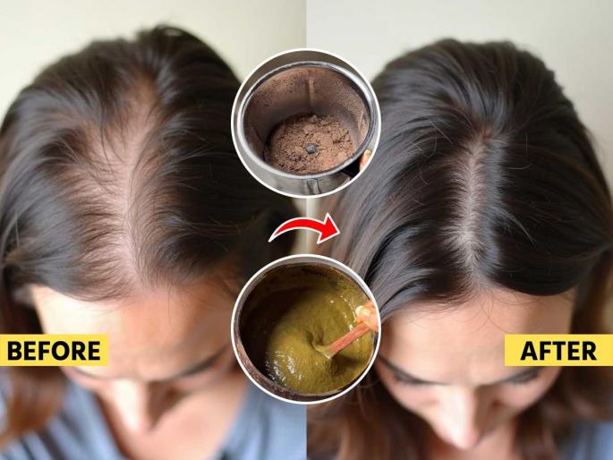 How to stop hair fall naturally with henna Ayurvedic ingredients to mix in henna for hair growth Best home remedy for thin hair How to make hair thick and long naturally Natural hair darkening treatment at Home | केस खूप गळतात- शेपूट झालंय? मेहेंदी कालवताना घाला ३ आयुर्वेदिक पदार्थ, केस होतील काळेभोर- लांबसडक आणि दाट How to stop hair fall naturally with henna Ayurvedic ingredients to mix in henna for hair growth Best home remedy for thin hair How to make hair thick and long naturally Natural hair darkening treatment at Home | केस खूप गळतात- शेपूट झालंय? मेहेंदी कालवताना घाला ३ आयुर्वेदिक पदार्थ, केस होतील काळेभोर- लांबसडक आणि दाट