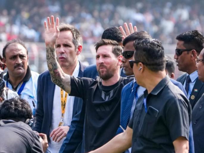 why did the lionel messi stay for only 22 minutes in kolkata stadium and leave early know about real reason | फुटबॉलचा जादूगार २२ मिनिटेच का थांबला? मेस्सीचे लगेचच स्टेडियम सोडण्याचे खरे कारण आले समोर why did the lionel messi stay for only 22 minutes in kolkata stadium and leave early know about real reason | फुटबॉलचा जादूगार २२ मिनिटेच का थांबला? मेस्सीचे लगेचच स्टेडियम सोडण्याचे खरे कारण आले समोर