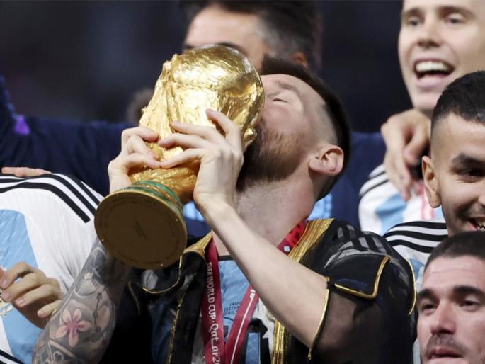 Lionel Messi has confirmed that he will not retire from international football after Argentina's victory in the 2022 FIFA World Cup final against France | Big News : लिओनेल मेस्सीने निवृत्तीचा निर्णय घेतला मागे! म्हणाला, आता तर वर्ल्ड चॅम्पियनसारखं खेळायचं आहे Lionel Messi has confirmed that he will not retire from international football after Argentina's victory in the 2022 FIFA World Cup final against France | Big News : लिओनेल मेस्सीने निवृत्तीचा निर्णय घेतला मागे! म्हणाला, आता तर वर्ल्ड चॅम्पियनसारखं खेळायचं आहे