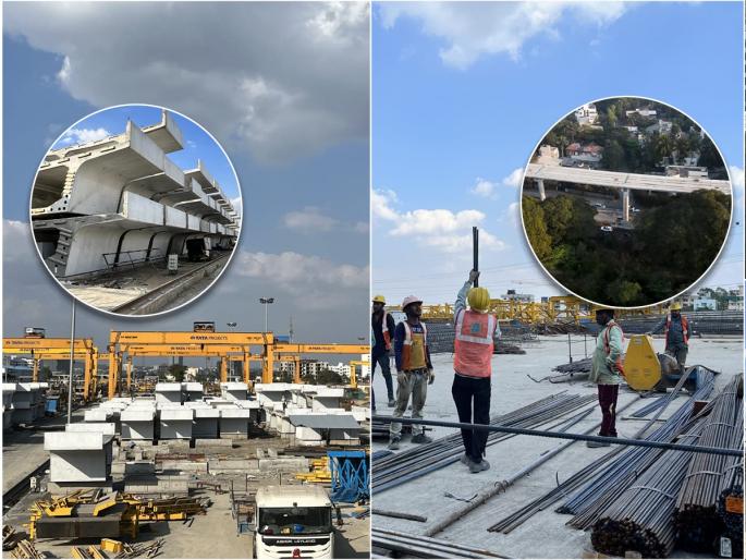 Pune Metro Speed of Pune Metro increased 400 pillars of Shivajinagar Hinjewadi Metro ready | Pune Metro: पुणे मेट्रोची गती वाढली! शिवाजीनगर हिंजवडी मेट्रोचे ४०० खांब तयार Pune Metro Speed of Pune Metro increased 400 pillars of Shivajinagar Hinjewadi Metro ready | Pune Metro: पुणे मेट्रोची गती वाढली! शिवाजीनगर हिंजवडी मेट्रोचे ४०० खांब तयार