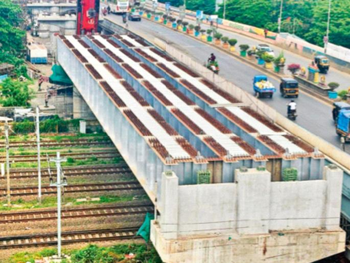 700 metric ton girder erected on Metro 9 line | मेट्रो ९ मार्गिकेवर उभारला ७०० मेट्रिक टनाचा गर्डर