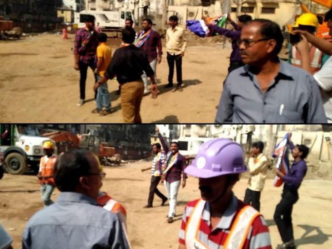 BEST Strike : MNS support to BEST Strike, MNS workers stopped Metro-3 work | BEST Strike : मनसेनं गिरगावात मेट्रो-3चं कामही बंद पाडलं BEST Strike : MNS support to BEST Strike, MNS workers stopped Metro-3 work | BEST Strike : मनसेनं गिरगावात मेट्रो-3चं कामही बंद पाडलं