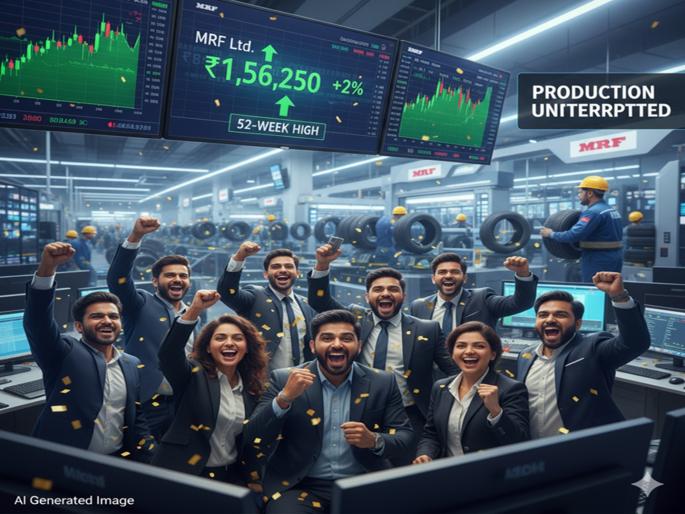 mrf ltd share price record high marathi no Strike in the office information given to stock exchange | कंपनीचं एक स्पष्टीकरण आणि ₹३,४०० नं वाढली शेअरची किंमत; रचला इतिहास, भाव विक्रमी उच्चांकावर